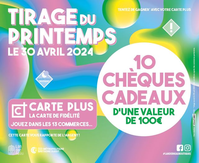 Nouveau tirage de Printemps de votre Carte Plus
c…