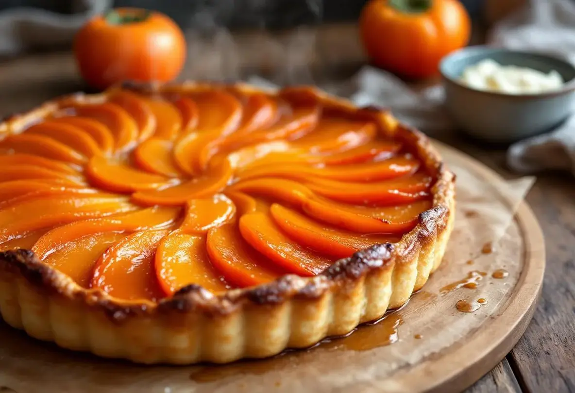 Attention, nouvelle obsession gourmande : ce dessert fondant au kaki détrône votre tarte tatin en 1 bouchée
