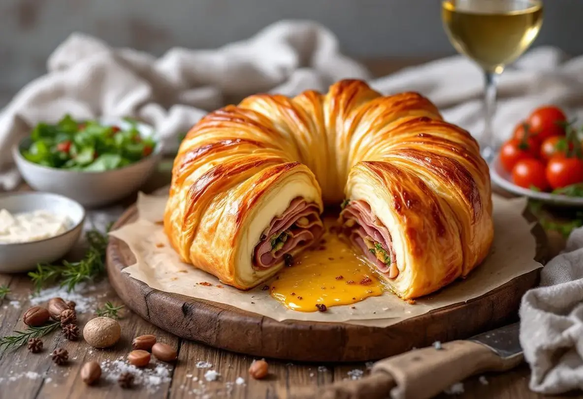 Mon feuilleté camembert–jambon–oignons : la recette “riche mais tellement gourmande” que tout le monde me réclame